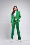 Outfit Phối Sẵn - (Set Vest Quần Ống Suông Xanh Lá Đậm Nữ)