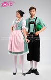 TND0902 Đầm Lễ Hội Bia Đức Xanh Caro