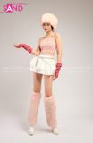 Outfit Phối Sẵn - (Áo Yếm Hoa phối Quần Váy Ngắn Xoè 2 Tầng)