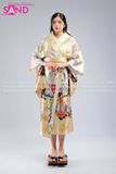 Áo Kimono Hoạ Tiết - Vàng Nâu