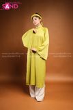 TCN0902 Cổ Phục Nguyễn Triều Nữ - Áo Tấc Vải Linen Xanh Chuối