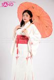 TNN0002 Set Kimono Trắng Hoạ Tiết Đỏ