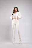 Outfit Phối Sẵn - (Quần legging Trắng phối Vest Trắng)