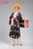 TCB0101 Nhật Bình Nữ Vải Taffta In Cám Đen