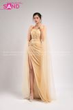 VDD1105 Váy Dạ Hội Nude Dài Đính Đá Voan