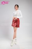 Outfit Phối Sẵn - (Váy Kim Sa Đỏ phối Đai Ngực Xích)