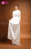 TAA0003 Áo Dài Nữ Truyền Thống Trắng Phi Bóng