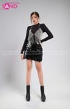 Outfit Phối Sẵn - (Váy Kim Sa Đen phối Bra Đính Đá)