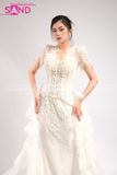 VDD0001 Váy Dạ Hội Dài Đuôi Cá Trắng