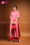 TAC0430 Áo Dài Suông - Màu Đỏ Hồng