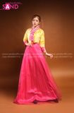 TNH0301 Trang Phục Hanbok Nữ Vàng