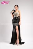 VDD0101 Váy Dạ Hội Đen Dài Đính Đá