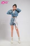 Outfit Phối Sẵn - (Quần Short Jean phối Khoác Crop Jean)