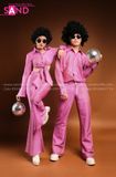 Trang Phục Disco Thập Niên 70 Hồng Nữ