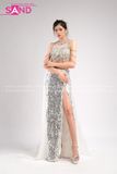VDD0201 Váy Dạ Hội Dài Bạc