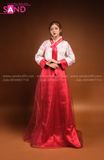 TNH0403 Trang Phục Hanbok Nữ Đỏ