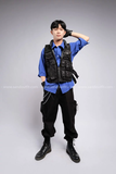 Outfit Phối Sẵn - (Quần Box Pant Đen phối Sơ Mi Xanh)