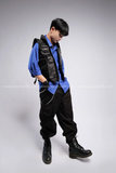 Outfit Phối Sẵn - (Quần Box Pant Đen phối Sơ Mi Xanh)