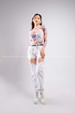 Outfit Phối Sẵn - (Quần Nữa Short Jean Trắng phối Bodysuit Họa Tiết)