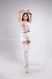 Outfit Phối Sẵn - (Quần Nữa Short Jean Trắng phối Bodysuit Họa Tiết)