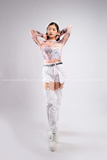 Outfit Phối Sẵn - (Quần Nữa Short Jean Trắng phối Bodysuit Họa Tiết)