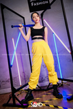 Áo 2 Dây Croptop Khoen Vai Bụng - Đen