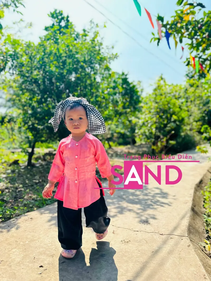 KBG0501 Áo Bà Ba Trẻ Em Gấm Hồng