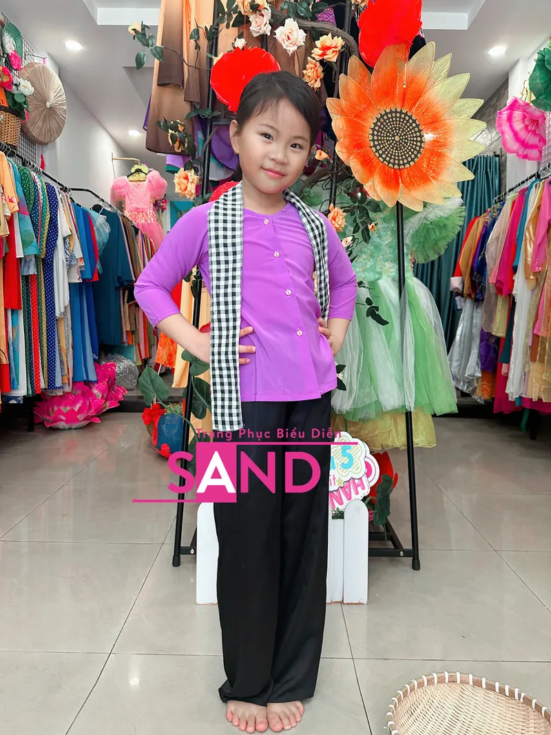 KBL0701 Áo Bà Ba Trẻ Em - Tím