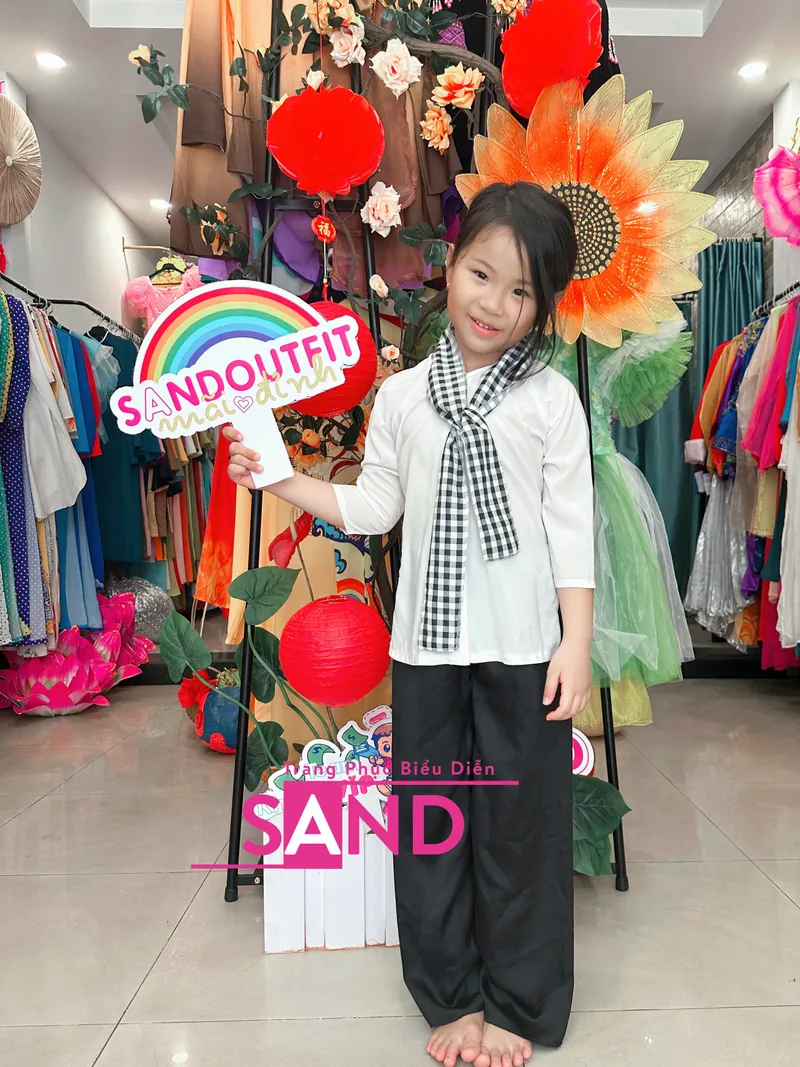 KBL0001 Áo Bà Ba Trẻ Em - Trắng