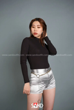 Áo BodySuit Dài Tay - Đen