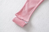 Áo Bodysuit Dài Tay Khoét Eo Hồng Phấn