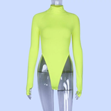 Áo Bodysuit dài tay Xanh neon