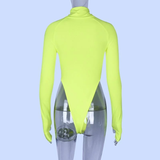 Áo Bodysuit dài tay Xanh neon