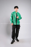 Outfit Phối Sẵn - (Quần Swat Cao Cấp phối Áo Khoác Da Xanh Lá)