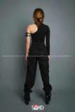 Áo Croptop Body Một Cánh Tay Viền Phản Quang