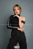 Áo Croptop Body Một Cánh Tay Viền Phản Quang