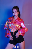 Áo croptop hologam dài tay