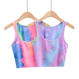 Áo croptop không tay màu loang