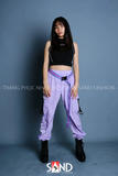 Áo Croptop Không Tay Viền Phản Quang