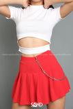 Áo Croptop Ngắn Tay Dây Bụng - Trắng