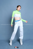 Áo Cut Out Tay Dài Khoét Tay Xanh Neon