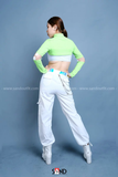 Áo Cut Out Tay Dài Khoét Tay Xanh Neon