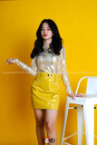 Áo Dài Tay Hoạ Tiết Da Trăn