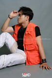 Áo Gile Túi Hộp - Cam