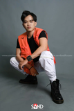 Áo Gile Túi Hộp - Cam