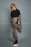 Áo Hoodie Croptop Phối Tay Lưới