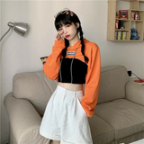 Áo hoodie cut out đủ màu Burger - Cam