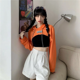 Áo hoodie cut out đủ màu Burger - Cam