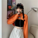 Áo hoodie cut out đủ màu Burger - Cam