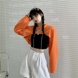 Áo hoodie cut out đủ màu Burger - Cam